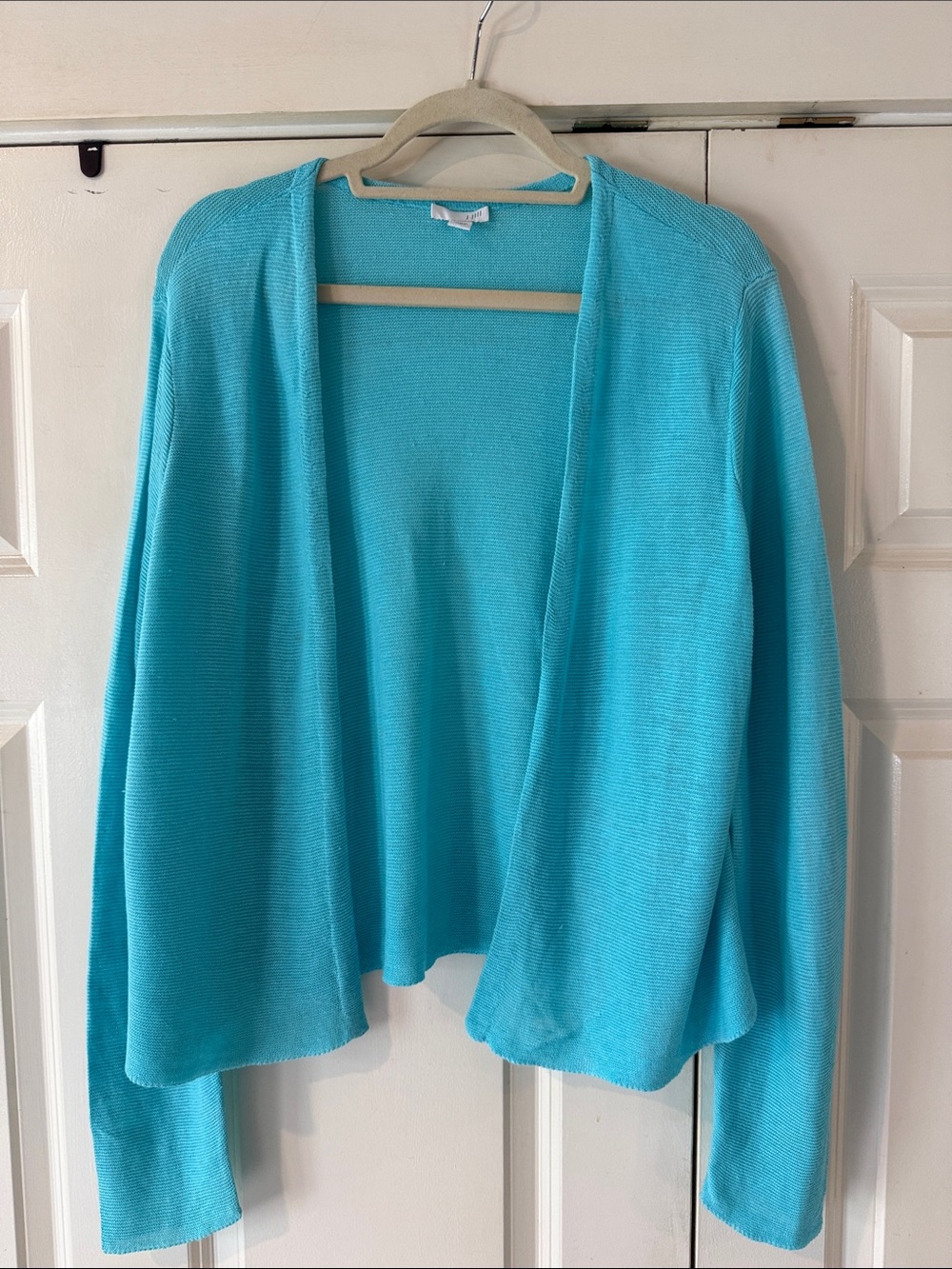 J. Jill Turquoise Open-Front Women's Cardigan